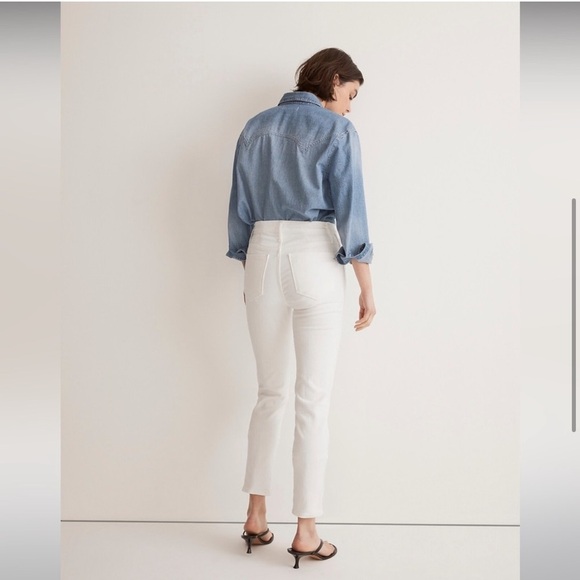 Madewell Stovepipe white Jeans Sz 25 Tall - Picture 4 of 12